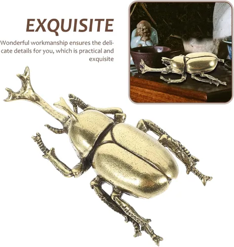 Miniatura 6 de IMIKEYA Escarabajo modelo Escarabajo Té para mascotas Vintage Té Artesanía de mascotas Estatua de la vendimia Escultura de animales pequeños