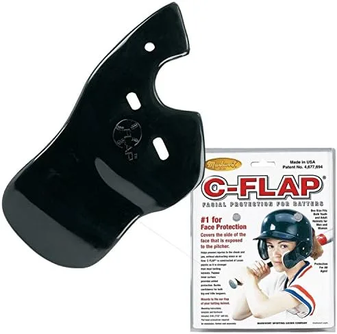 Protección para casco de batero C-Flat. Protector adjunto de béisbol (5 colores para bateadores zurdos y diestros)