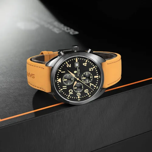 Miniatura 7 de SAPPHERO Reloj de lujo para hombre, resistente al agua, 164.0 ft, correa de silicona, analógico, de cuarzo, con fecha, reloj de pulsera clásico