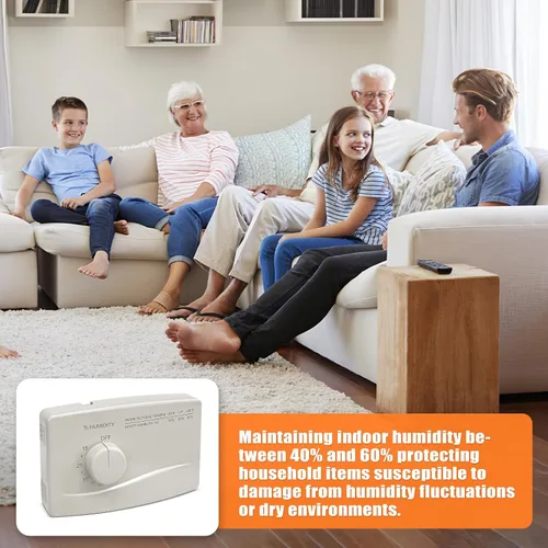 Miniatura 5 de Higrostato de control de humidificador montado en la pared 4655, Higrostato manual digital, Compatible con humidificador para toda la casa