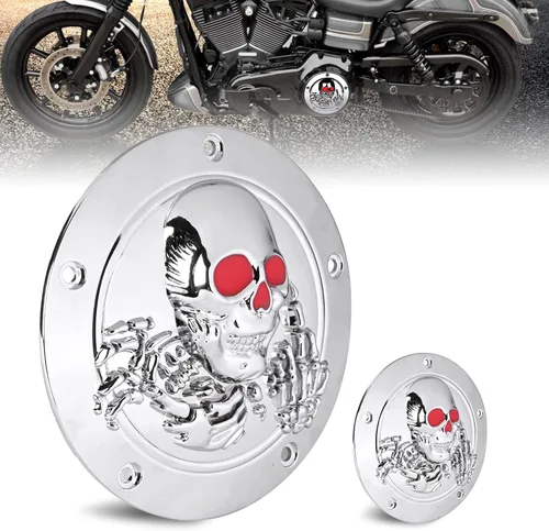 Cubiertas Derby de Calavera 3D de 5 Agujeros para Harley, Cubierta de Motor Derby Timer de Motocicleta para Harley 1999-2014 Big Twin Cam EVO