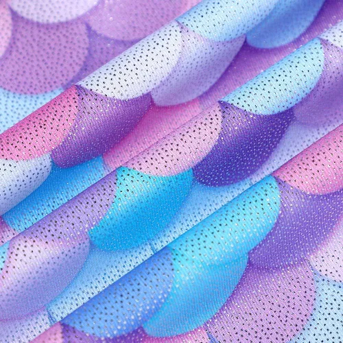 Miniatura 4 de Leotardos de gimnasia para niñas para danza de niños pequeños con diseño de sirena unicornio atlético ropa de baile brillante arco iris azul rosa