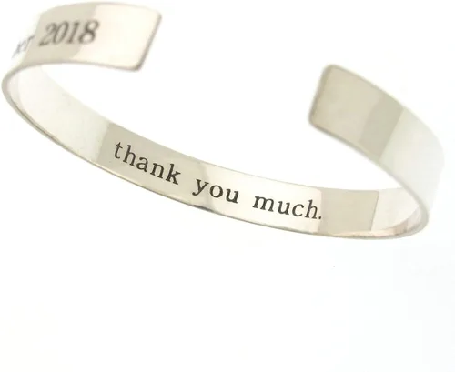 Miniatura 2 de Pulsera de plata pura 925 de plata esterlina maciza para hombre, brazalete contemporáneo de 0.315 in de ancho grabado para hombre, regalo