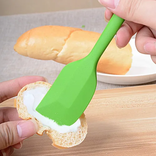 Miniatura 4 de Juego de 4 espátulas de silicona resistentes al calor para cocinar utensilios de cocina antiadherentes, raspadores de goma flexible para hornear