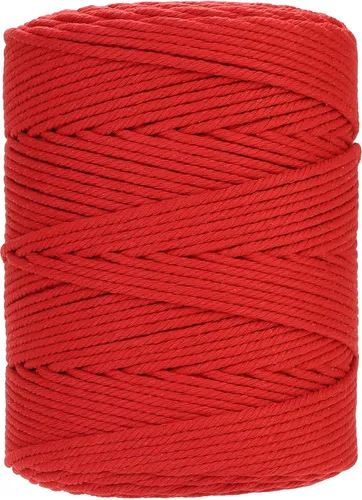 Miniatura 42 de Cuerda de macramé 4 mm x 328 yardas Natural Cuerda de algodón para macramé Cuerda de macramé colorida Cordón de algodón suave Suministros de macramé