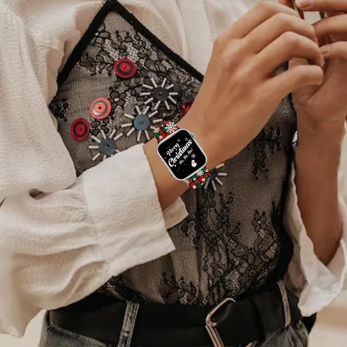 Miniatura 8 de Holidays - Correa de reloj compatible con Apple Watch de 38, 40, 41, 42, 44, 45 y 49 mm para mujeres y hombres, correa deportiva de silicona suave