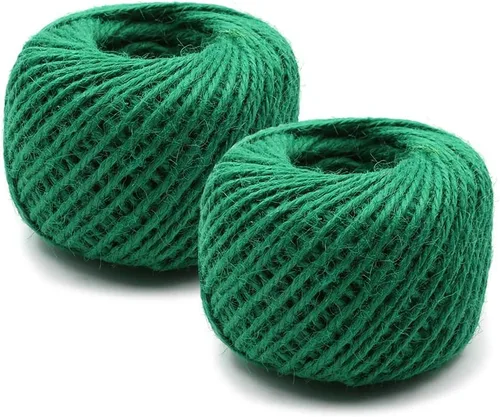 Miniatura 35 de Cuerda de yute verde de 54 yardas/rollo de 0.079 pulgadas, cuerda de cáñamo, cuerda gruesa fuerte, envoltura de cuerda gruesa, boda, manualidades