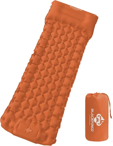 Camping Sleeping Pad with Built-in Foot Pump, Ultralight Inflatable Sleeping Pad with Pillow, 3 Inch Thick Waterproof Camping Mattress for