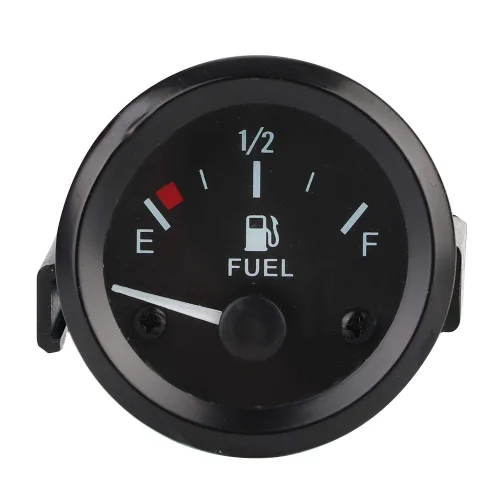 Miniatura 4 de Medidor de nivel de combustible universal de 2.047 in, medidor de nivel de combustible LED digital E-1/2-F con sensor de combustible, carcasa negra