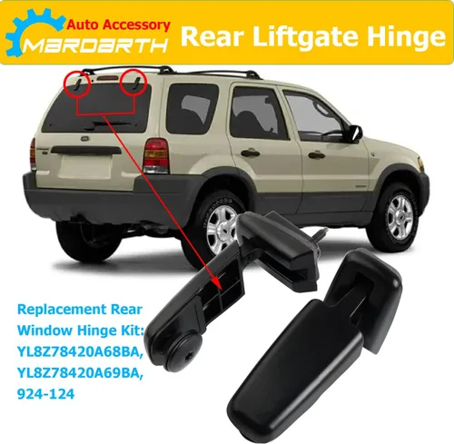 Miniatura 2 de YL8Z78420A68BA Juego de bisagras para ventana trasera Bisagras de vidrio para puerta trasera Izquierda y derecha Compatible con Escape 2001-2007