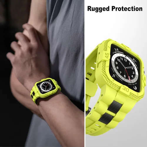 Miniatura 5 de Correas compatibles con Apple Watch Band 46mm 45mm 44mm 42mm, correa deportiva para hombres con funda protectora para Watch Series 11 10 9 8 7/ SE
