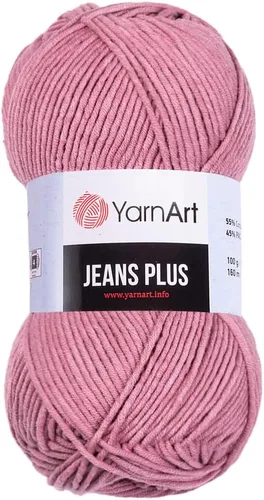 Miniatura 45 de YarnArt Jeans Plus - Hilo de mezcla de algodón suave, 100g (3.5 onzas), 160m (174 yardas), 55% algodón, 45% acrílico, grosor medio #4, ideal