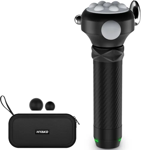 HYAKO Masajeador Pro Max Therapy – Vibración de tejido profundo profesional de 6500 RPM para aliviar el dolor de cuerpo completo y liberación de la