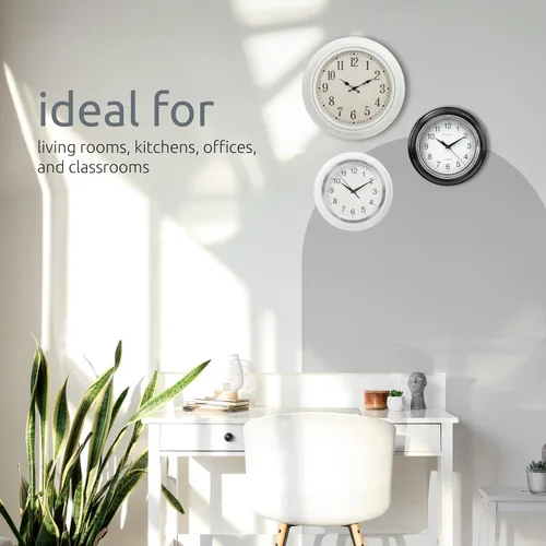 Miniatura 7 de Reloj redondo de pared Kiera Grace Aster, 10 pulgadas