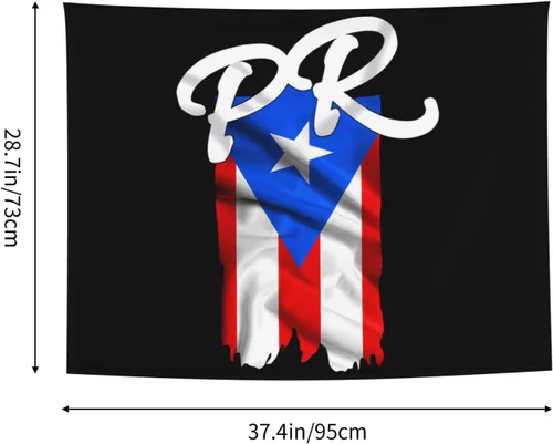 Miniatura 7 de Tapiz decorativo para pared, diseño de bandera de Puerto Rico Pr Puerto Rico Boricua Pride 2, tapiz para colgar en la pared, manteles de arte hippie