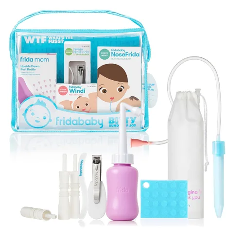 Miniatura 7 de Frida Baby Kit básico, kit de 6 piezas esenciales para bebés, incluye aspirador nasal, limas de uñas NailFrida, alivio de gas Windi, cepillo de baño