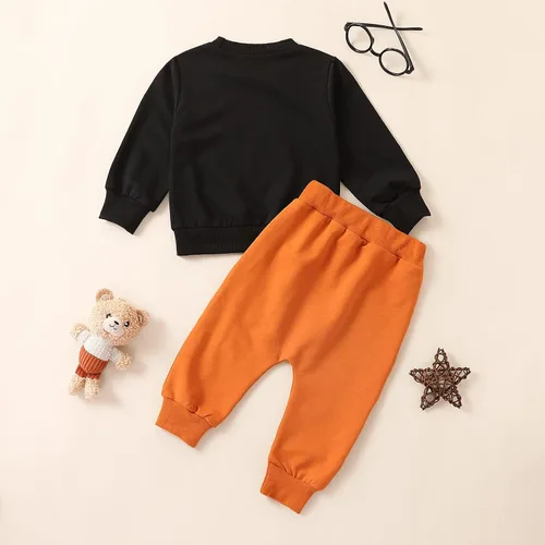 Miniatura 17 de Ropa de Halloween para bebé, sudadera de manga larga con diseño de calabaza, conjunto de pantalones de fiesta de Halloween para otoño e invierno