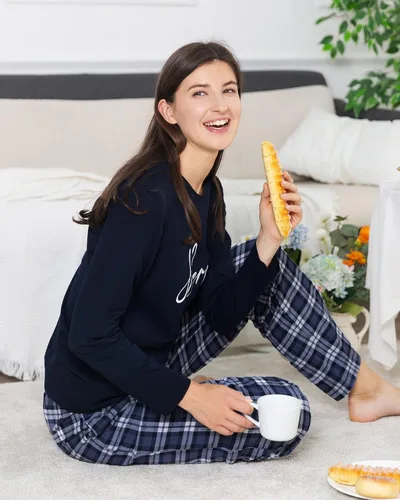 Miniatura 5 de AW BRIDAL Pijamas a juego de 4 piezas para regalos de parejas, conjuntos de pijamas ligeros 100% algodón para mujeres y hombres