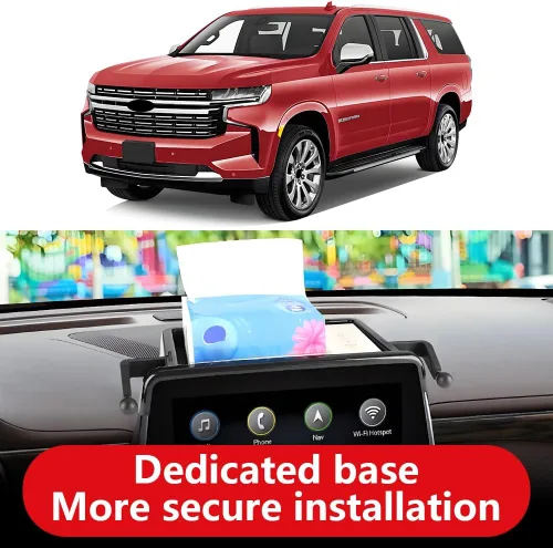 Miniatura 4 de Soporte de teléfono para auto organizador de consola central para Chevy Suburban 2021 2022 2023 2024, Tahoe 2021-2024, GMC Yukon 2021-2024 SLE, SLT