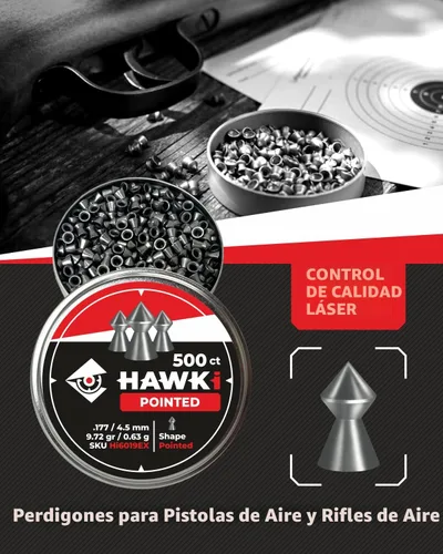 Miniatura 4 de Balas de Airsoft Hawki Diseñadas para Tiro al Blanco y Caza