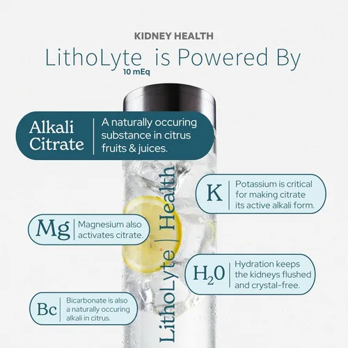 Miniatura 5 de 10mEq Potenciador de agua y bebidas para la salud renal Citrato y electrolitos para protección renal Apoyo basado en la ciencia más allá