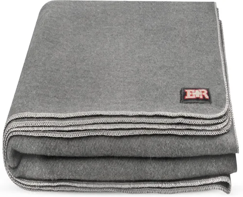 Manta de lana militar Ever Ready First Aid - 95% lana, lavable, perfecta para exteriores, campamento, picnics, viajes, manta de emergencia para el