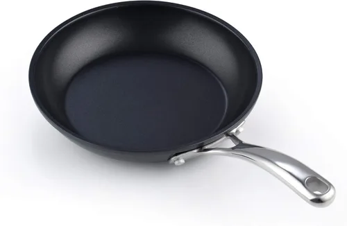 Cooks Standard Sartén para Tortilla Francesa, Clásica de Anodizado Duro Antiadherente 8 Pulgadas/20cm Sartén para Saltear Huevos, Negro Negro-No