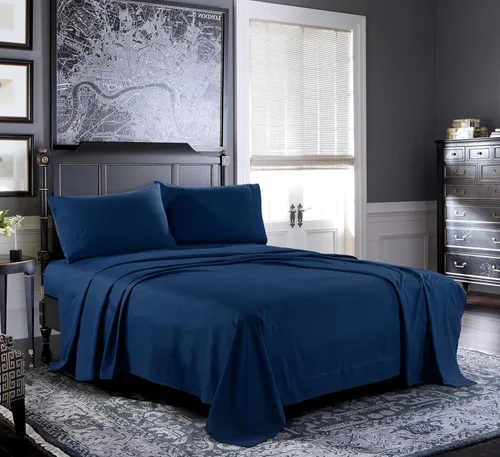 Miniatura 21 de Pure Bedding Sábanas – Juego de sábanas individuales [3 piezas, azul cielo] – Hotel Luxury 1800 microfibra cepillada – Suave y transpirable – Sábana