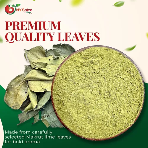 Miniatura 3 de NY Spice Shop Makrut Hojas de lima – 1 onza de hojas de lima kaffir frescas – Hojas de lima tailandesas – Hoja de lima Kaffir – Condimento de lima