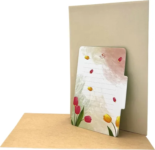 Miniatura 7 de Tarjeta de felicitación emergente con flores florecientes, furgonetas de aventura, vehículo floral, amante de la naturaleza, tema clásico