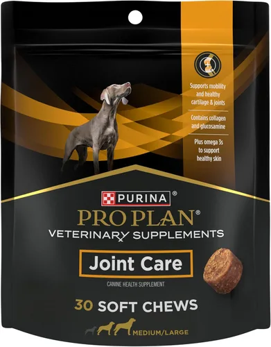 Purina Pro Plan Suplemento veterinario para el cuidado de las articulaciones de perros de raza grande con glucosamina, condroitina y colágeno para