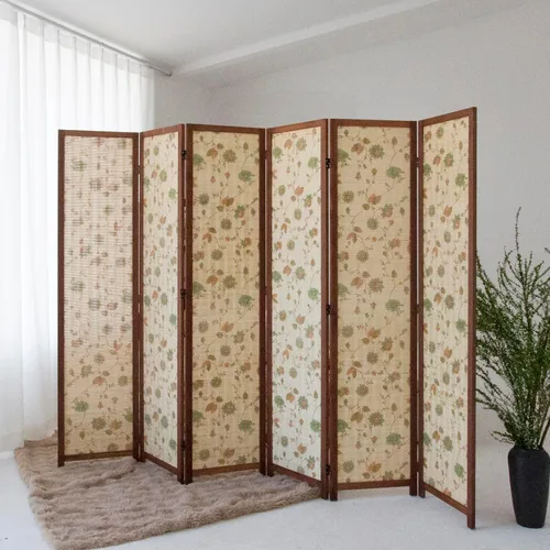 Miniatura 6 de Furnnylane Divisor de habitación de bambú de 4 paneles para separación de habitaciones, pantalla de privacidad plegable de doble cara de 5.6 pies