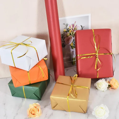 Miniatura 5 de BEISHIDA Papel de regalo verde oscuro, papel de regalo de color sólido con brillo perlado, papel de regalo mate, papel de embalaje para bodas
