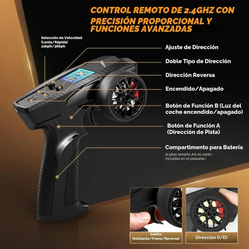 Miniatura 4 de HAIBOXING Camión monstruo a control remoto RC escala 1:18 18859E, auto a control remoto rápido de 2.4 GHz, 4 ruedas motrices, vehículo eléctrico