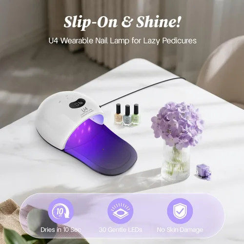 Miniatura 6 de Lámpara de uñas LED UV, secador de uñas 2 en 1 de 48 W para esmalte de uñas de gel, luz UV, herramientas de arte de uñas para pies de mano, 30 LED