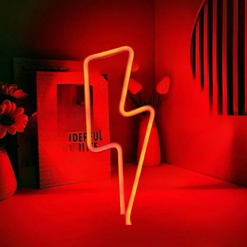 Miniatura 9 de 2 letreros de neón para decoración de pared, funciona con pilas de neón para dormitorio, configuración de sala de juegos, luces LED de neón