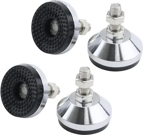 Miniatura 12 de Antrader 4 copas de pie ajustables con rosca M8, base de nailon reforzado, pies articulados de 2 pulgadas de diámetro, patas de muebles, longitud