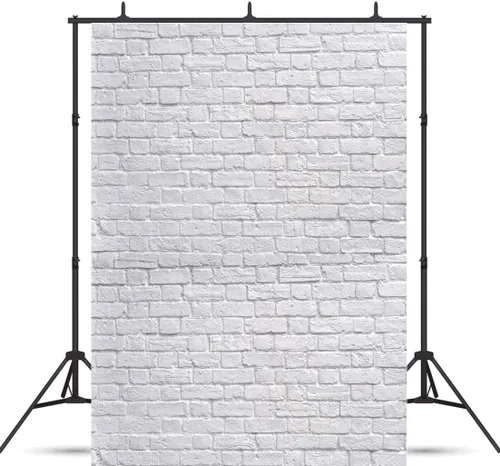 Miniatura 2 de Fondo de pared de ladrillo blanco, fondo de fotografía de ladrillo blanco, fondo de fotografía de vinilo fino, accesorio de estudio 10931 (5x7FT)