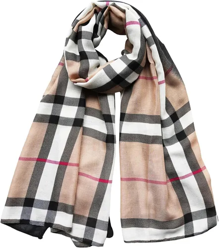Miniatura 34 de JERLA Bufandas para mujer, ligeras, suaves, de moda, sólidas, bufanda, chal a cuadros
