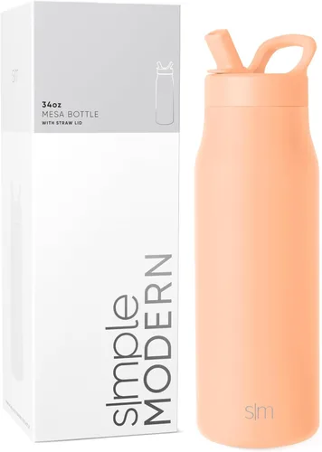 Miniatura 10 de Simple Modern Botella de agua con tapa de pajilla Termo de acero inoxidable aislado Botellas de agua reutilizables para viajes para gimnasio