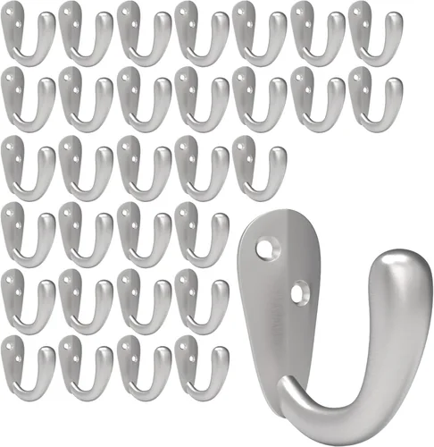 Miniatura 21 de CBWLWJ 16 ganchos de pared para colgar toallas de baño, cocina, dormitorio, para abrigo, bolsa, bufanda, toalla, sombrero, llave, taza (negro)