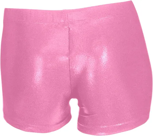Miniatura 2 de LUOUSE Pantalones cortos de gimnasia para mujeres y niñas, pantalones cortos deportivos brillantes para niñas de 4 a 13 años, talla S-L