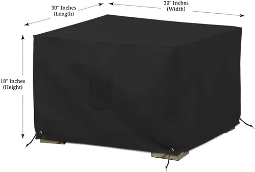 Miniatura 2 de Covers & All Funda para Otomana de Exterior, Poliéster PVC de 12 Oz, Funda Impermeable para Otomana Resistente a Desgarros y UV, Fundas Cuadradas