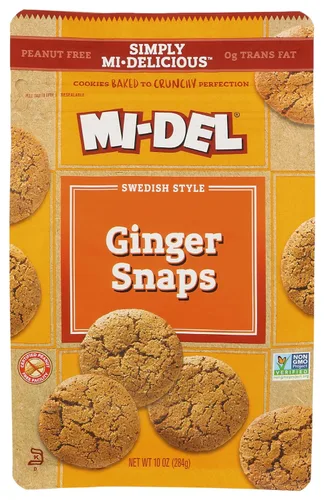Miniatura 10 de Mi-Del Galletas Snaps de Vainilla - Galletas Crujientes de Vainilla - Certificadas Sin GMO, 0g de Grasa Trans, Galletas Saludables (Paquete de 8)