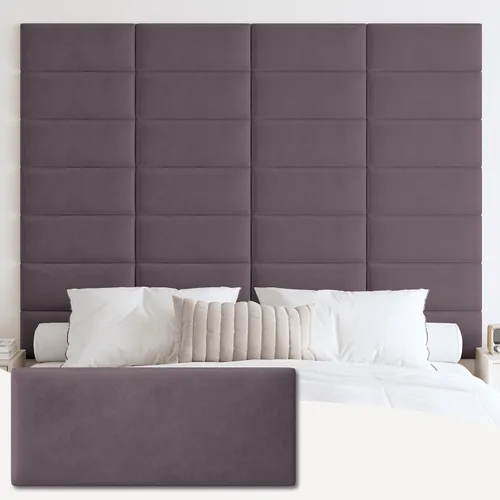 Miniatura 15 de IFNOW Cabecera tapizada para montar en la pared, paneles de pared 3D insonorizados, cabecero autoadhesivo para tamaño Queen, decoración del hogar