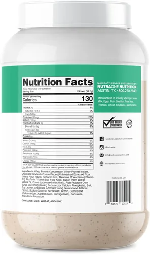 Miniatura 3 de NutraOne ProteinOne Whey Protein Promueve la recuperación y desarrolla músculo con un batido de proteínas en polvo para hombres y mujeres