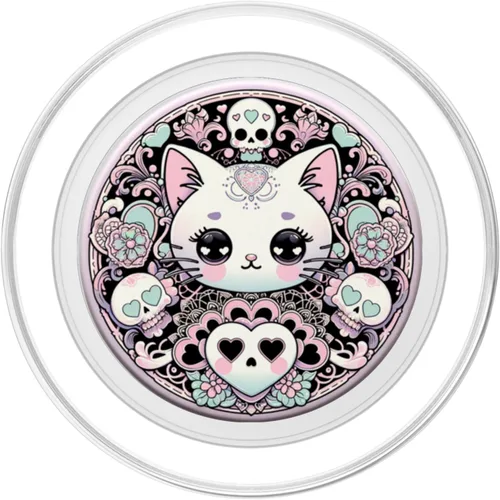 Miniatura 2 de PopSockets MagSafe PopGrip de gato gótico gótico pastel para iPhone