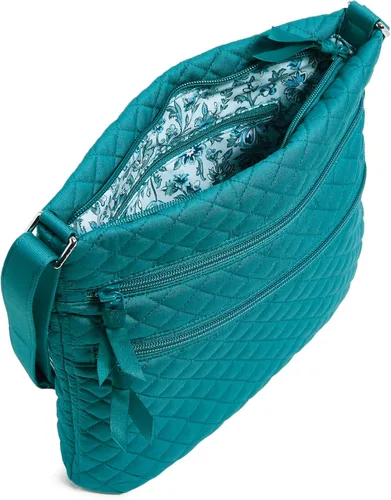 Miniatura 4 de Verabradley - Bolso cruzado de algodón con triple cremallera para mujer