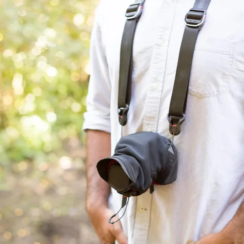 Miniatura 8 de Peak Design Funda de lluvia Shell para cámara, pequeña, cubierta de lluvia resistente a la intemperie para cámara DSLR, tela de neopreno elástica