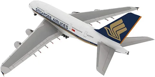 1/300 Airbus A380 Civil Airliner Model Kit, rompecabezas 3D modelo de avión origami modelo DIY hecho a mano arte militar regalo